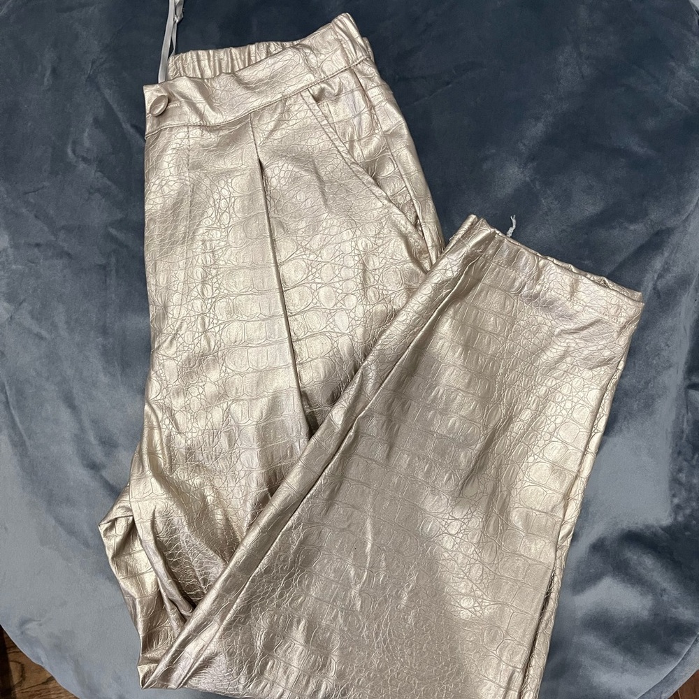 ALTAMIRA gold shimmer pants NWT